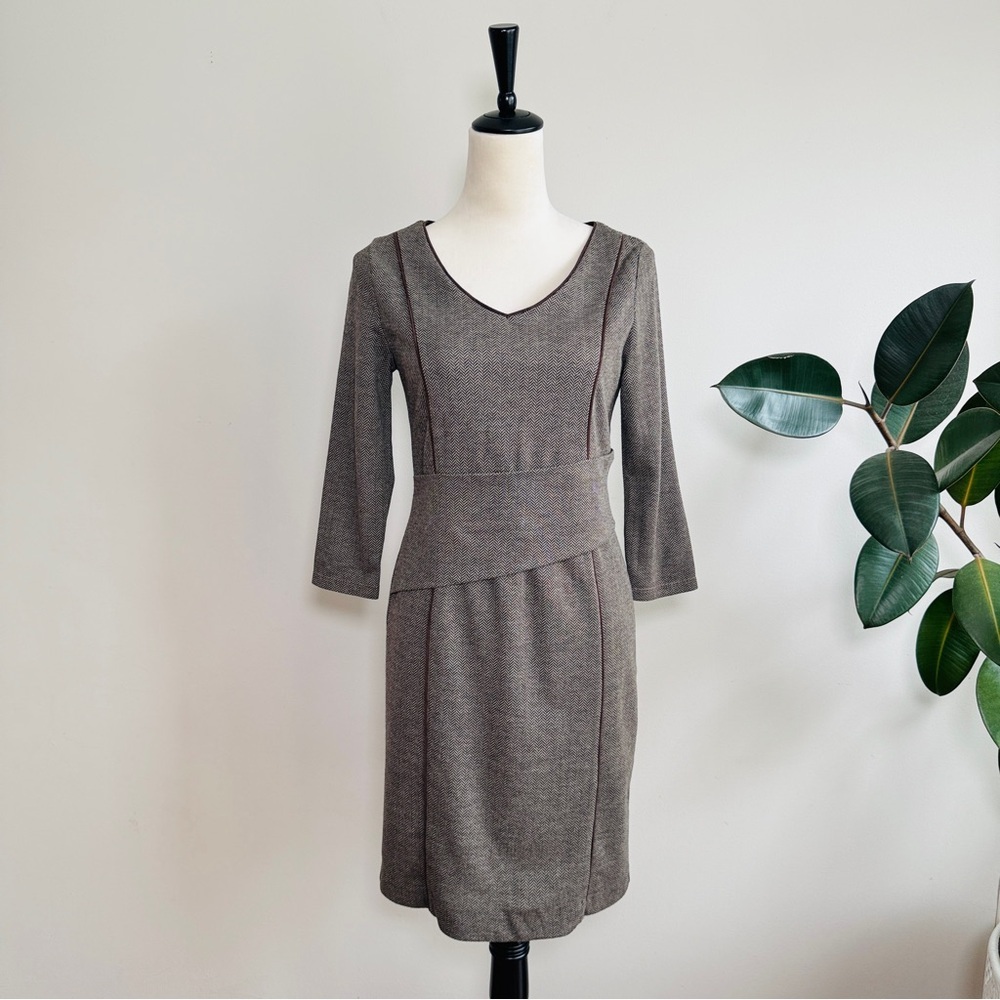 The Limited herringbone empire waist career dress